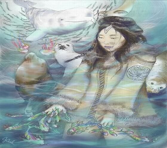 Теплая ночь в холодных девяти. Седна эскимосская богиня. Седна мифология инуитов. Седна богиня морей. Седна богиня бездны.